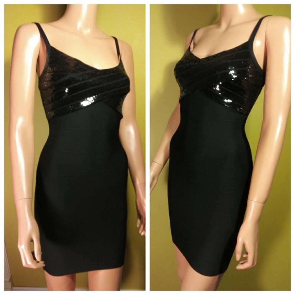 Guess black bandage dress